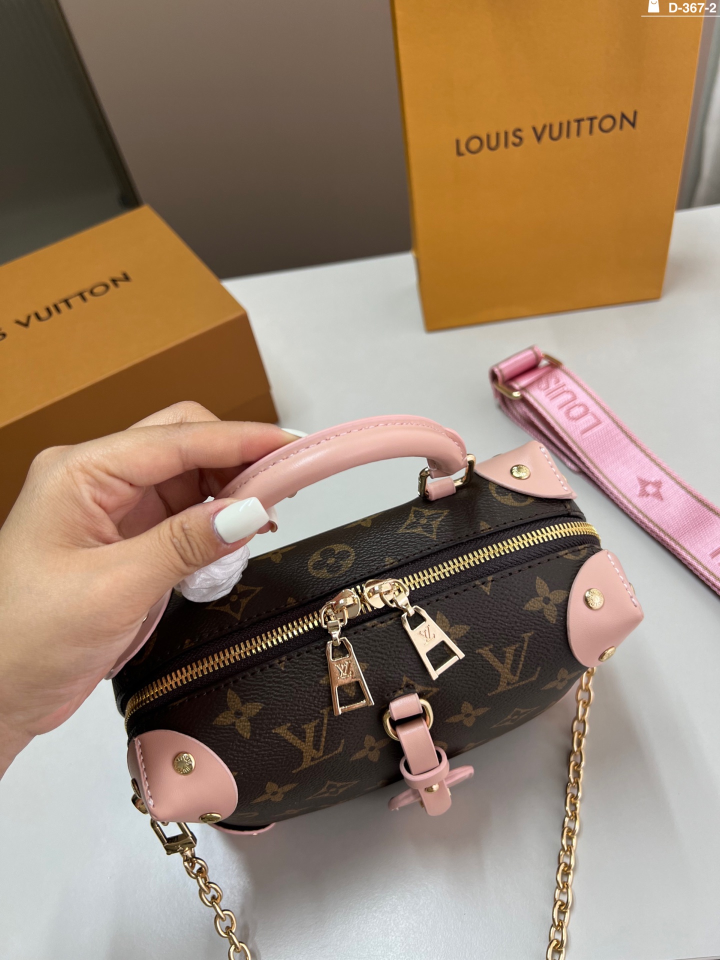 LV soft box handbag
