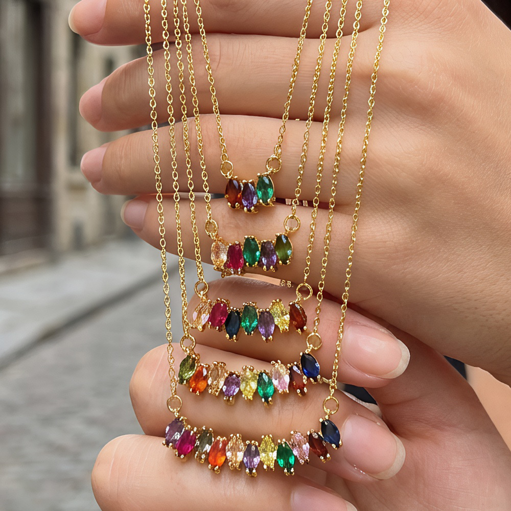 gold birthstone necklace