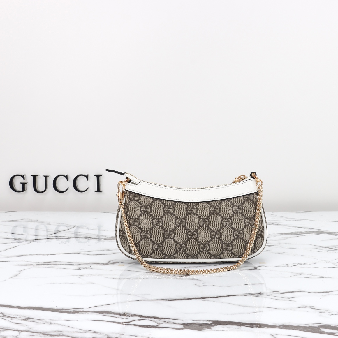 Gucci Special counter quality leather chain bag