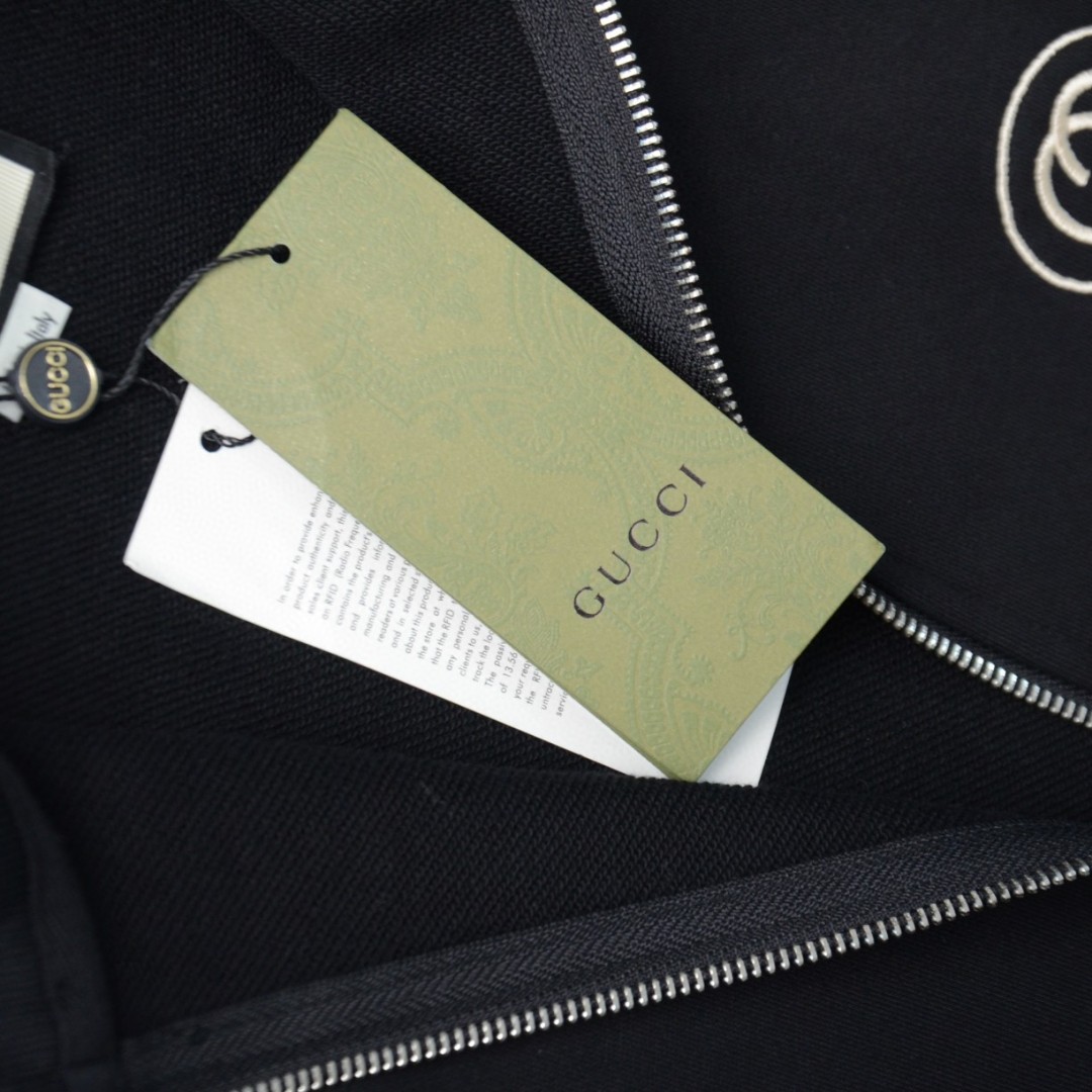 Gucci classic Double GLogo with stand collar coat hoodie
