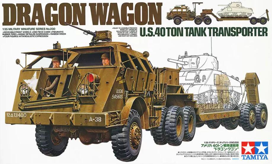 TAMIYA MODEL 35230 U.S. 40 ton tank transporter dragon wagon