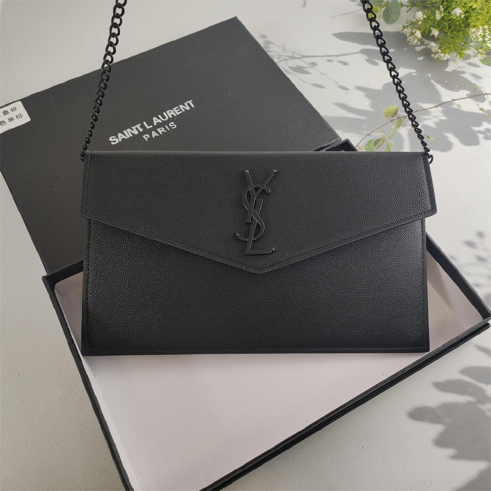 YSL Grain de Poudre Uptown Chain Wallet