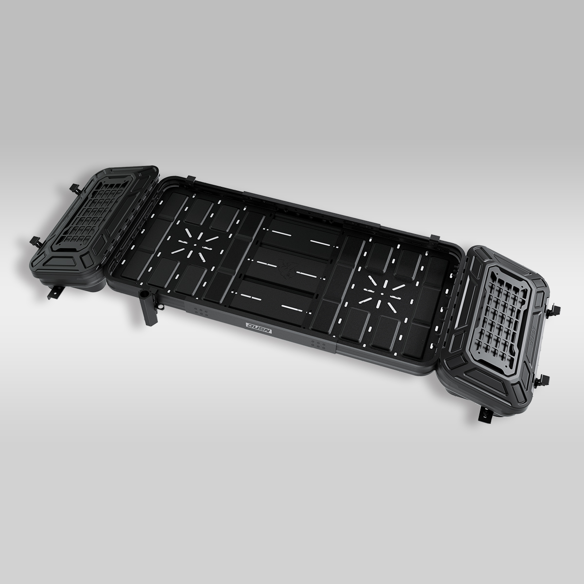 RAM 1500 Truck Bed Cargo Storage Rack - Trunk light Tool Box Tray Basket Lights on Tonneau Cover - JUSNDESIGN