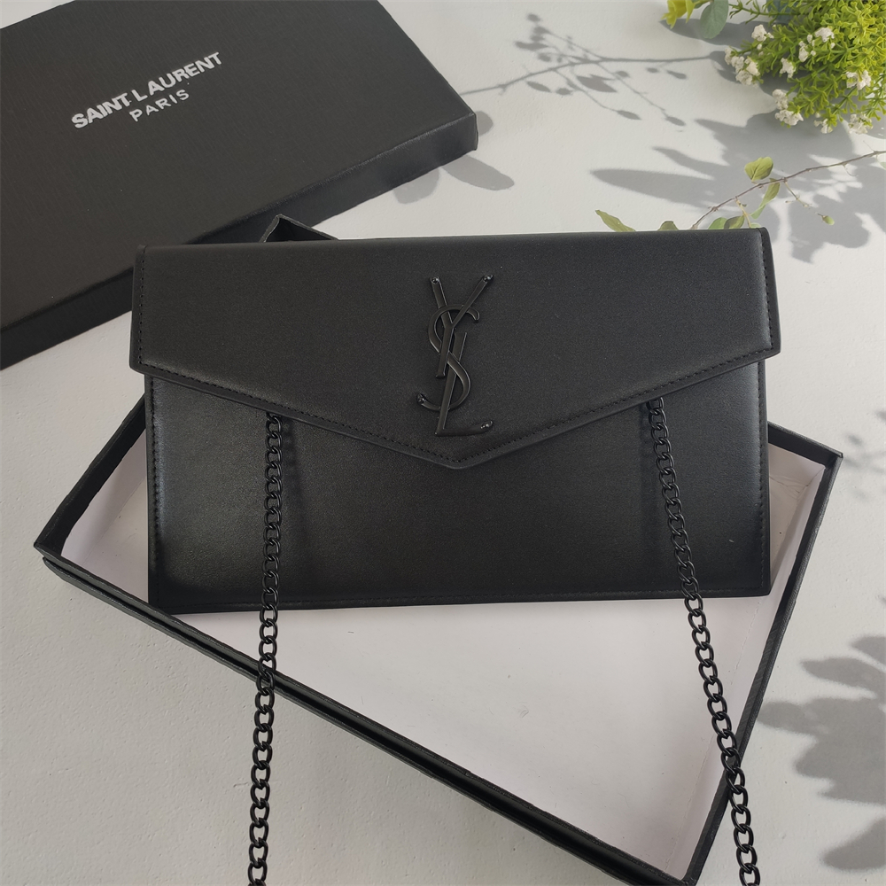 YSL Grain de Poudre Uptown Chain Wallet