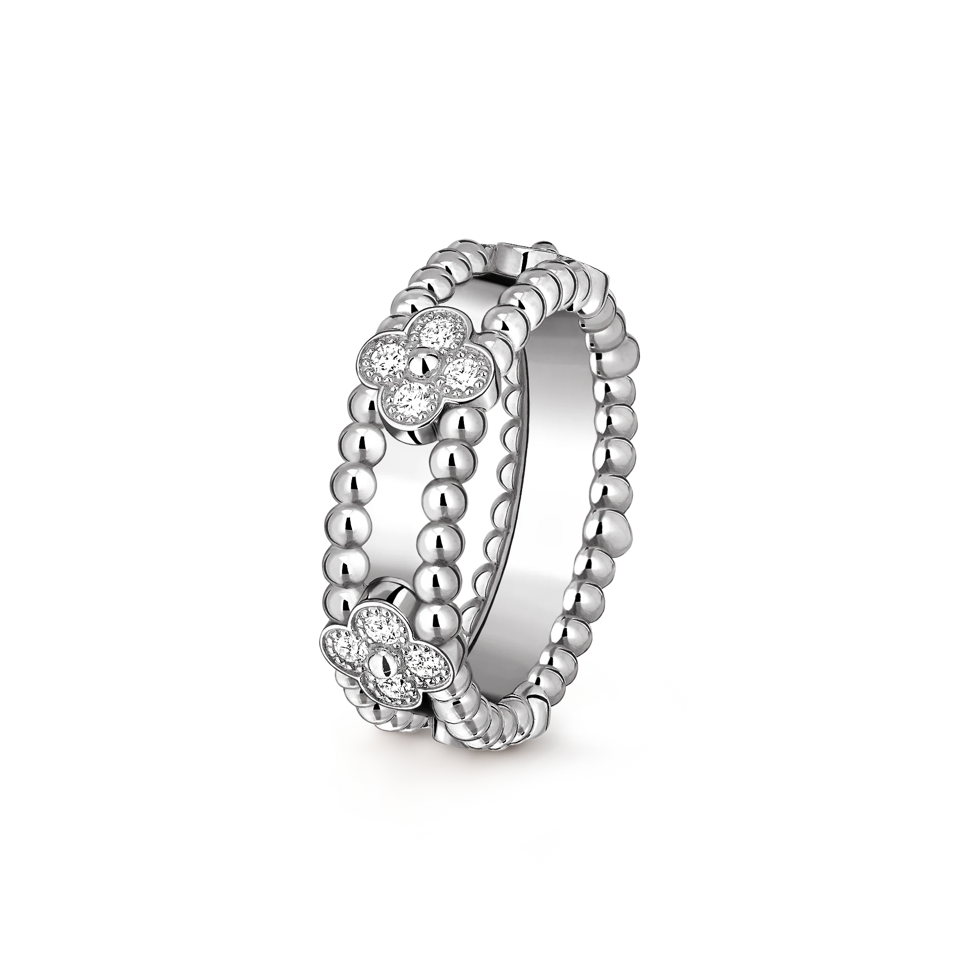 Van Cleef & Arpels Perlée sweet clovers ring