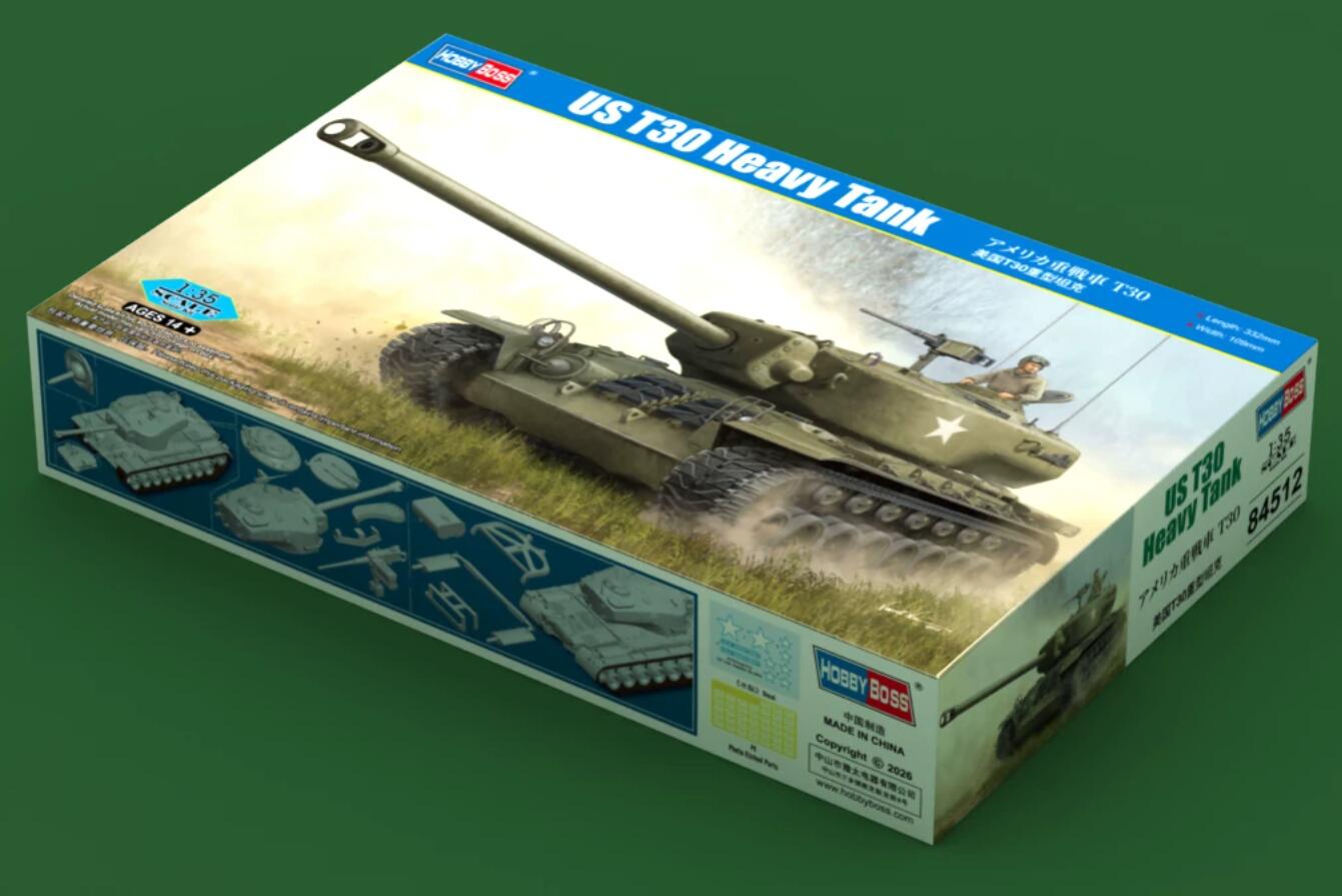 Hobbyboss 84512 1:35 Scale US T30 Heavy Tank Precision Assembly Model Kit