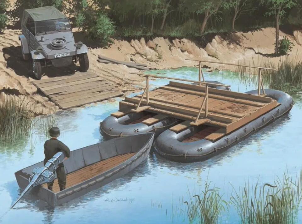 DRAGON 1/35 Scale 6135 WW.II German Temporary Bridge Assembly Model Kit