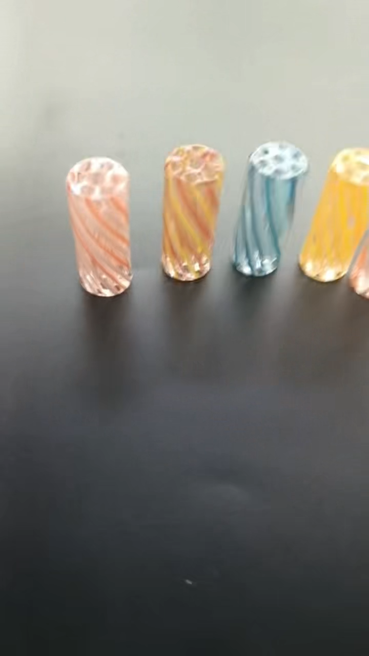 A912 Colorful Glass Mouthpiece Tips 7Hole (We can help you customized diameter size and length size)