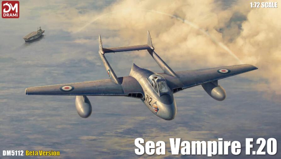 DRAMI DM5112 1/35 Royal Navy Carrier Fighter Sea Vampire F.20 Assembly Model Kit