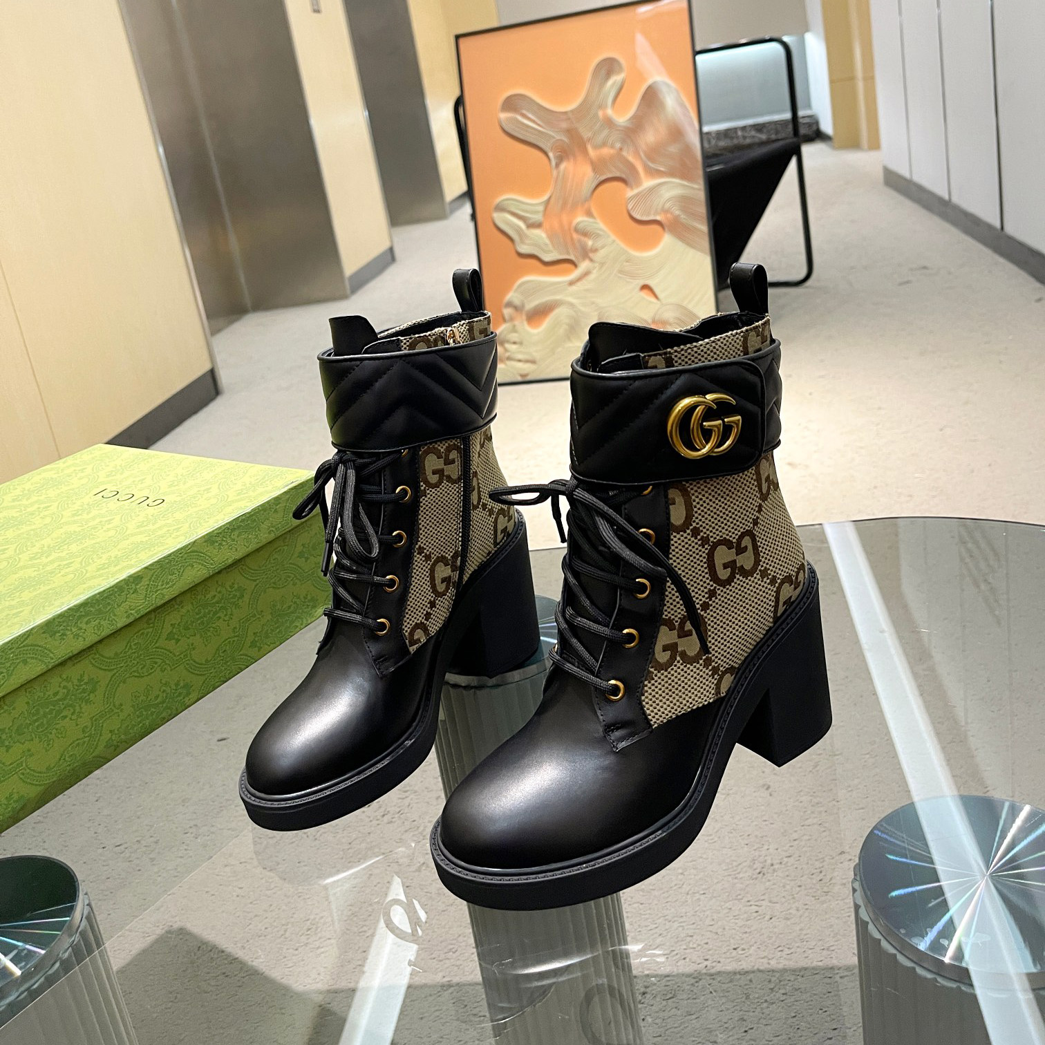 Gucci high version autumn/winter new women's Doc Martens boots