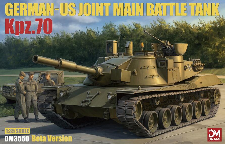 DRAMI DM3550 1/35 German-US Joint Main Battle Tank Kpz.70 Model Kit Beta Version