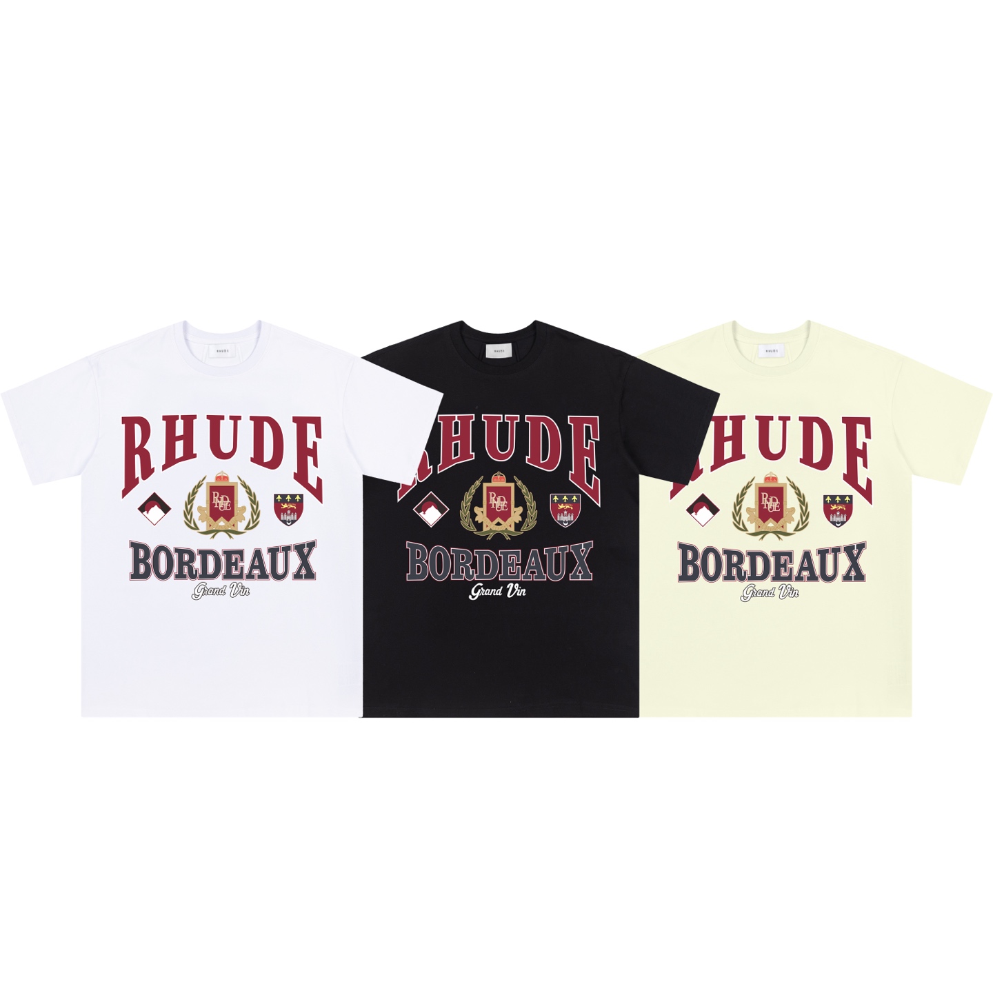 RHUDE 25ss Printed Loose-Sleeved T-shirt