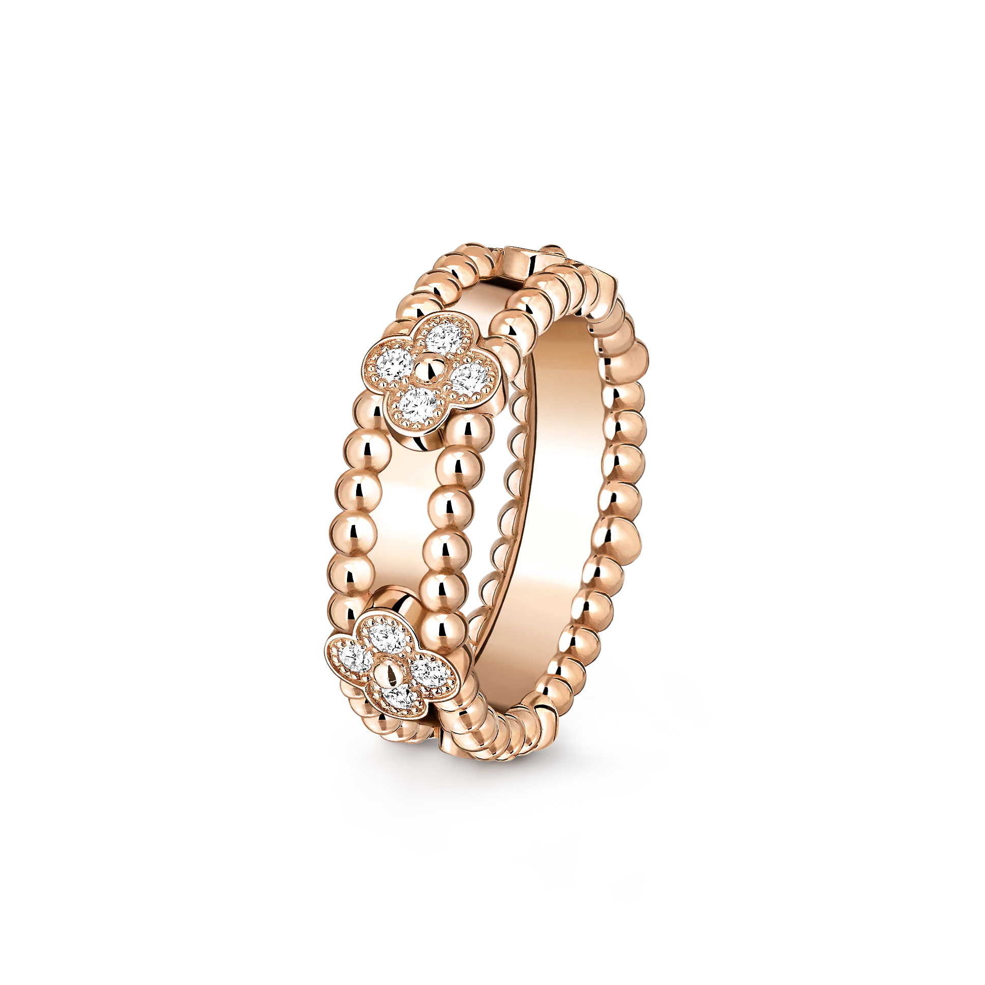 Van Cleef & Arpels Perlée sweet clovers ring