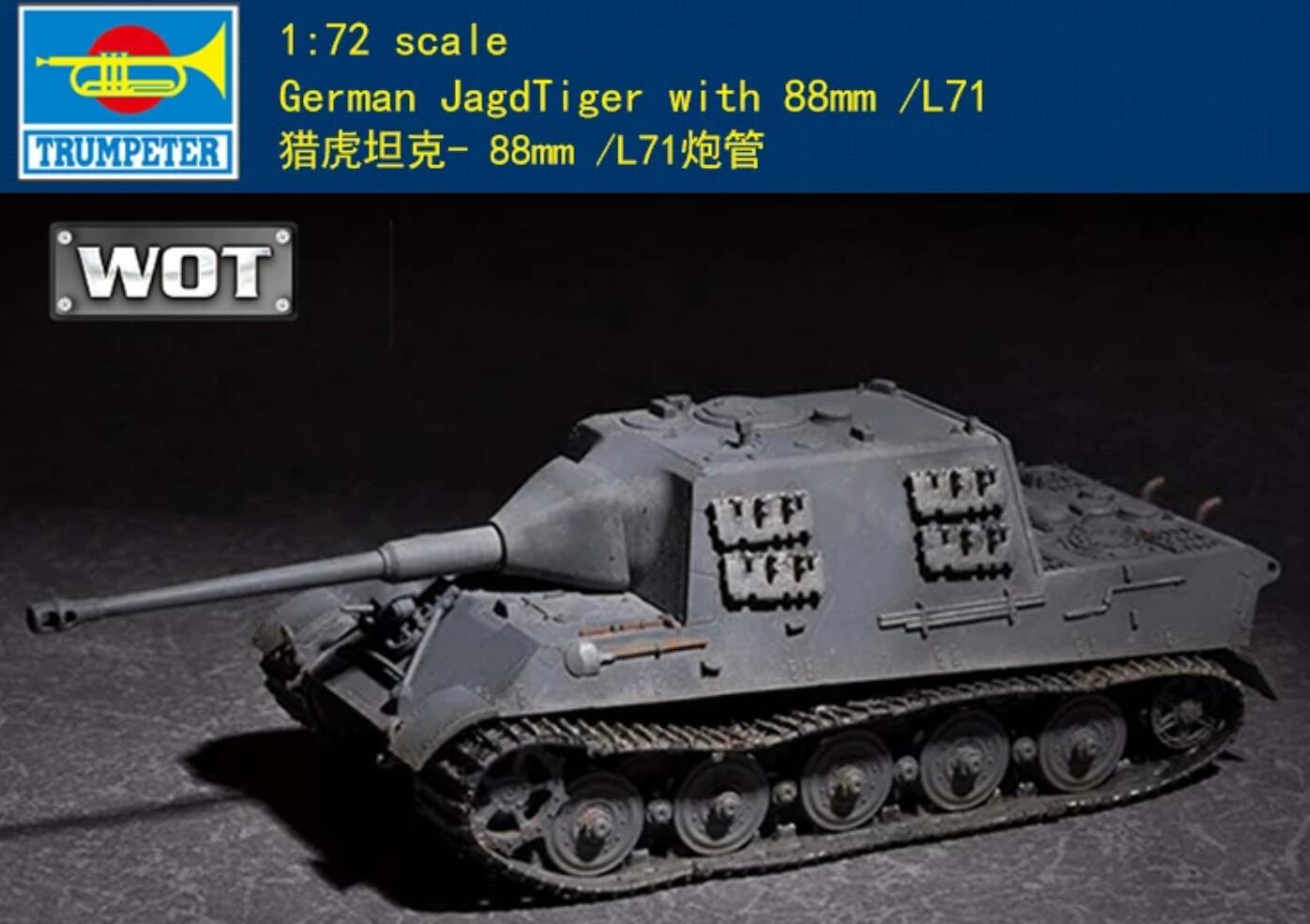 Trumpeter 07166 1/72 German JagdTiger with 88mm /L71 Plastic Assembly Model Kit
