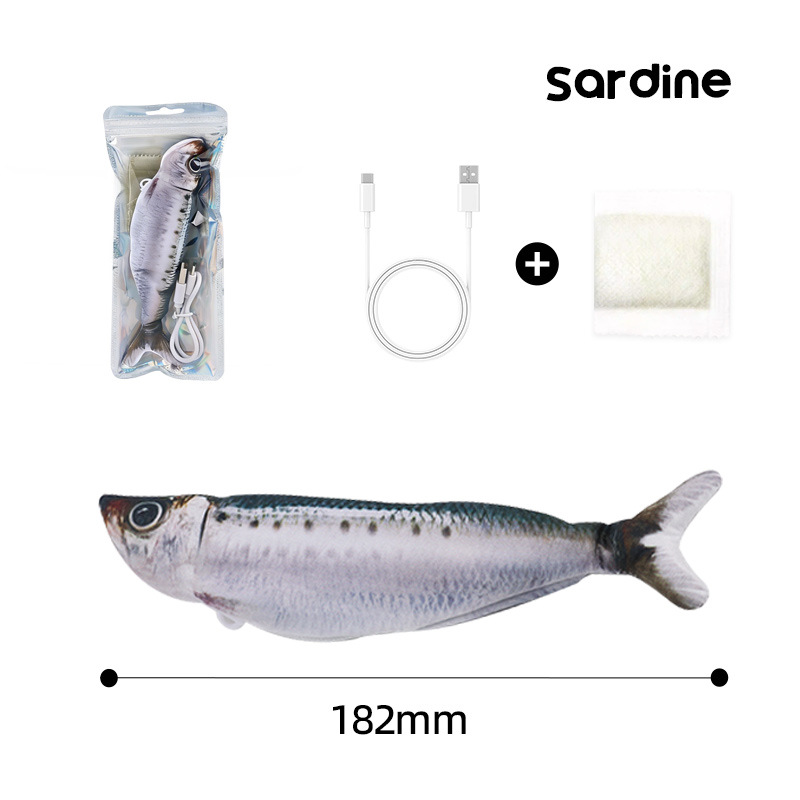 Little Fish Realistic Electric Mini Shaking Fish Interactive Silent Cat Toy