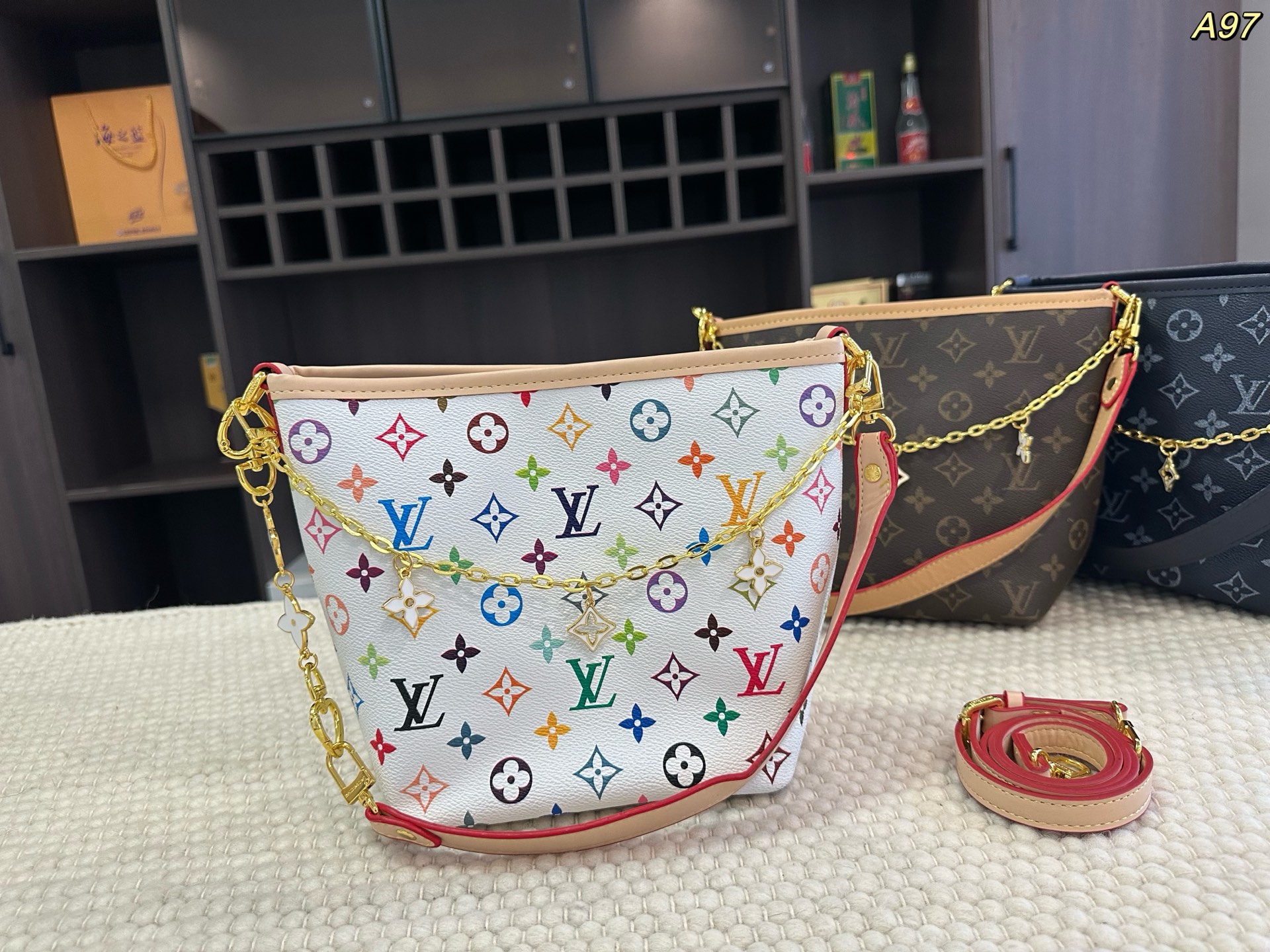 LV monogram bucket bag