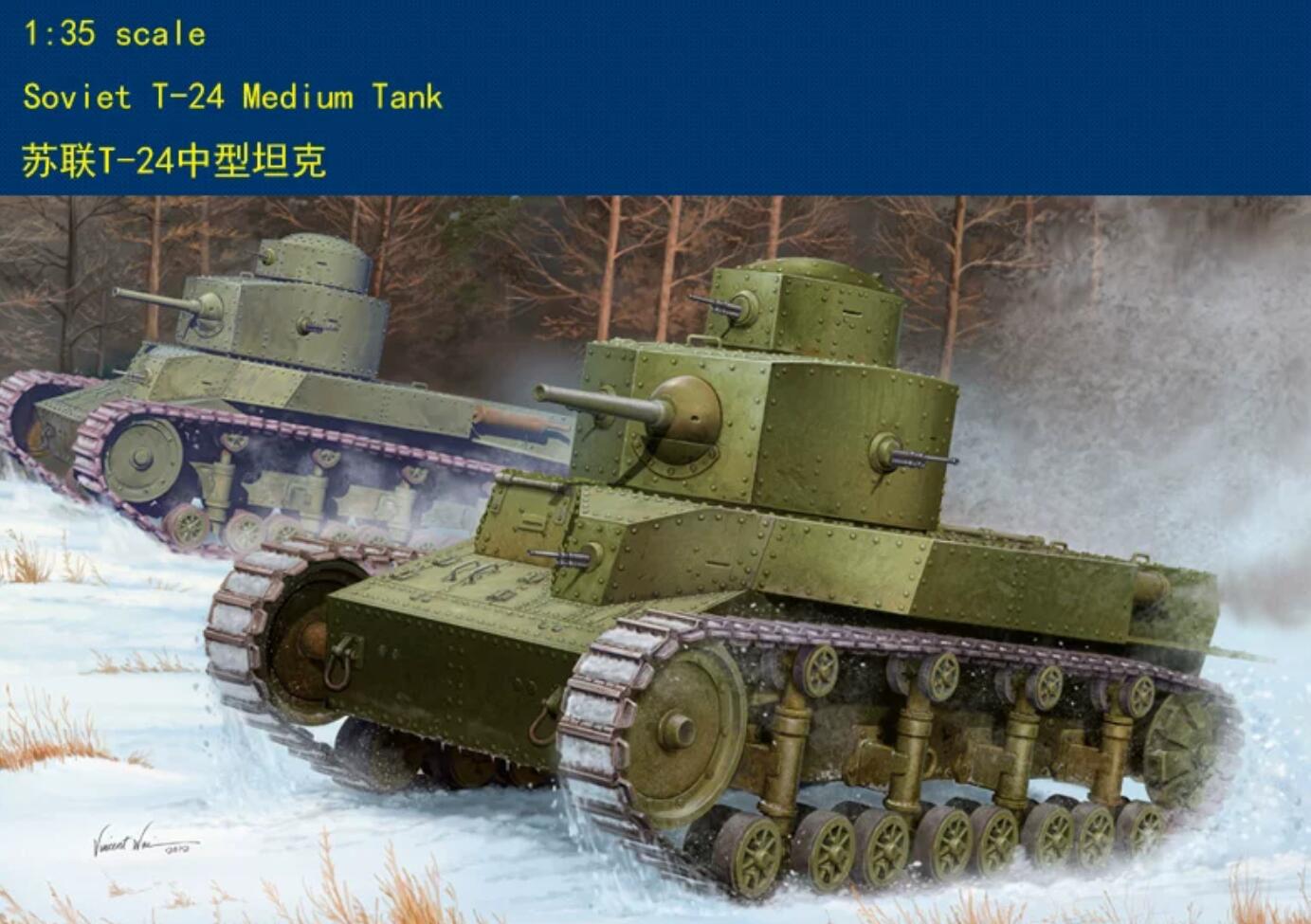Hobby Boss model 82493 1/35 Soviet T-24 Medium Tank plastic model kit