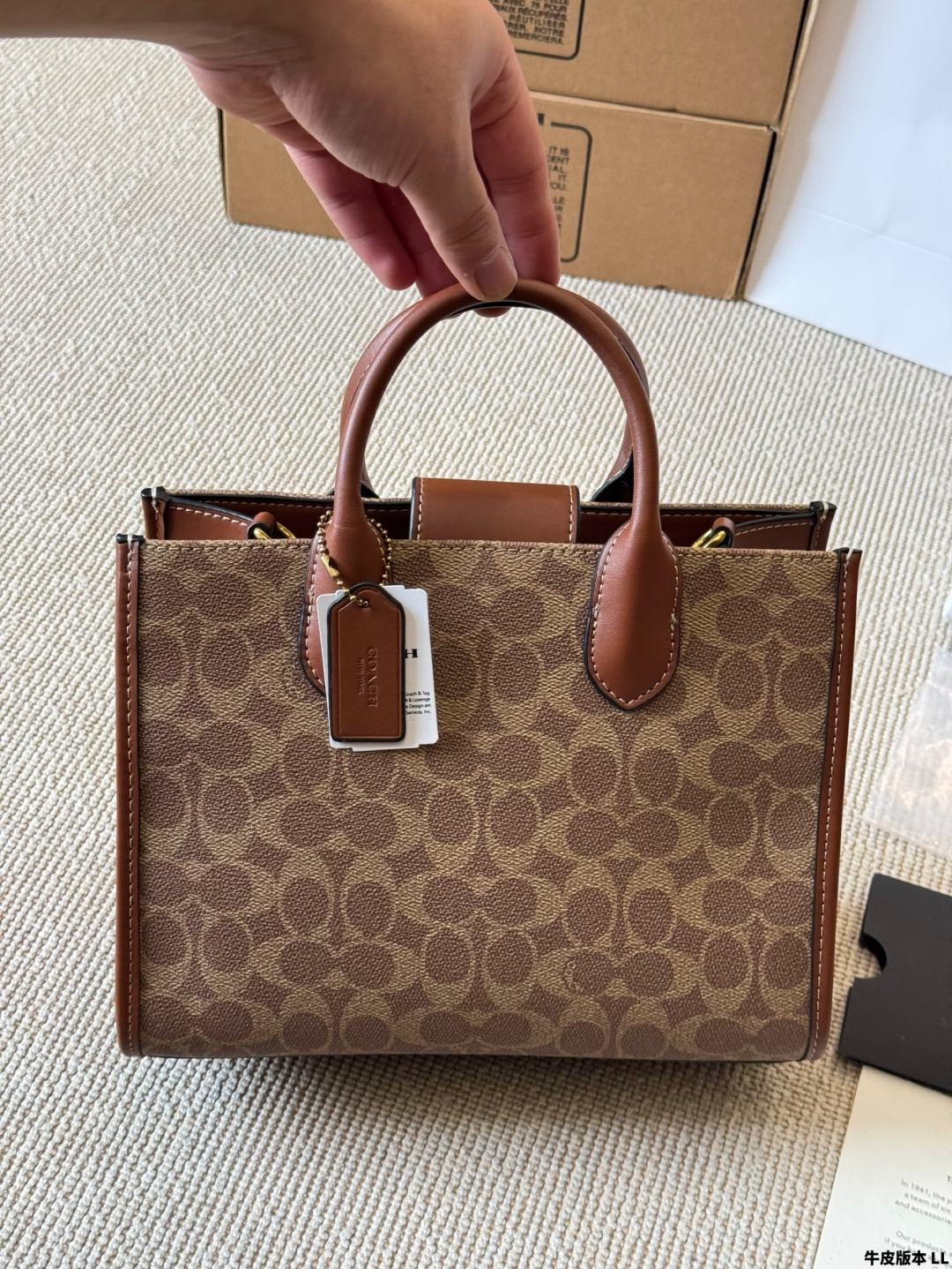 Coach Small Tote Bag is beautiful and practical