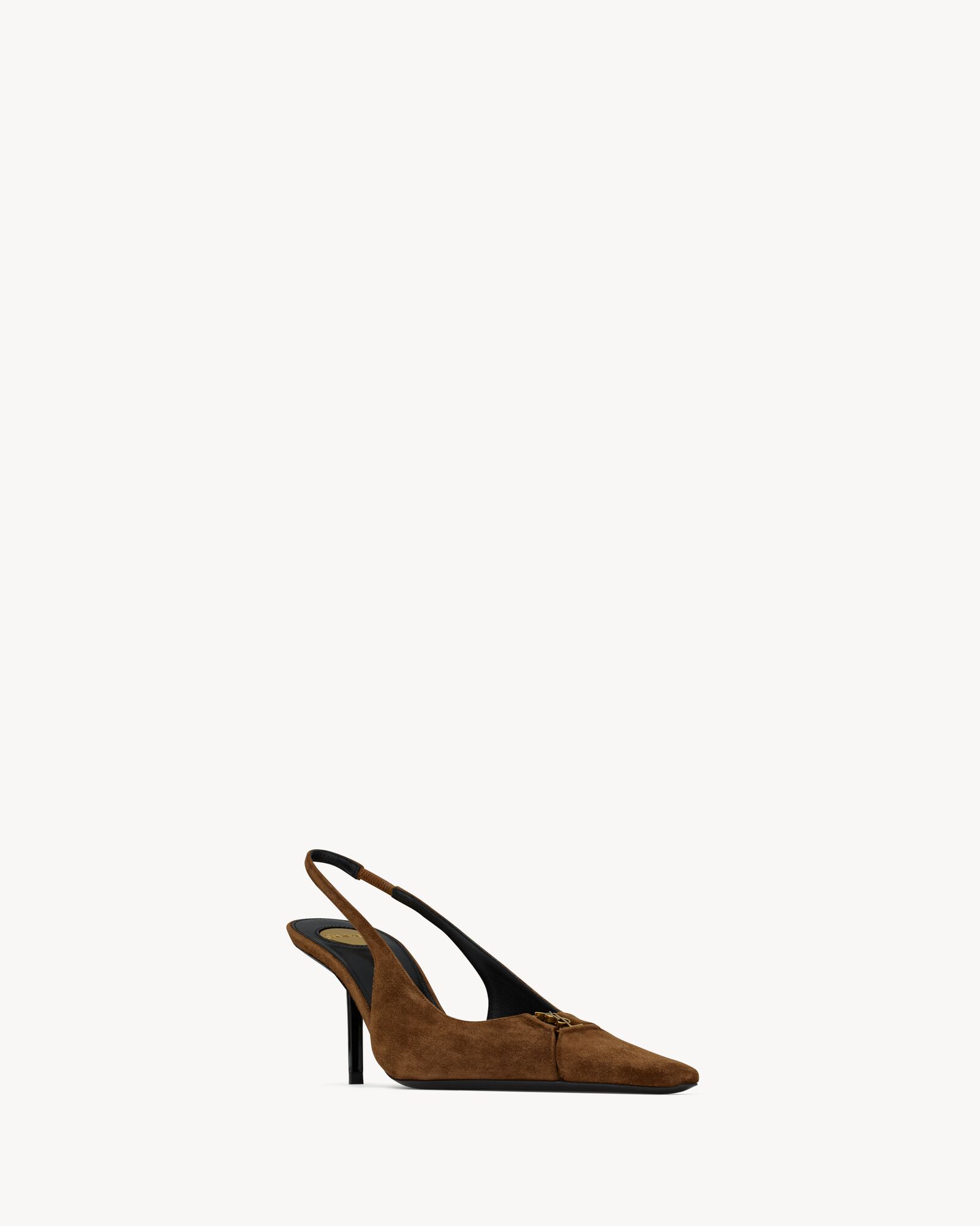 Saint Laurent BABYLONE BRETEUIL Suede Slingback High Heels