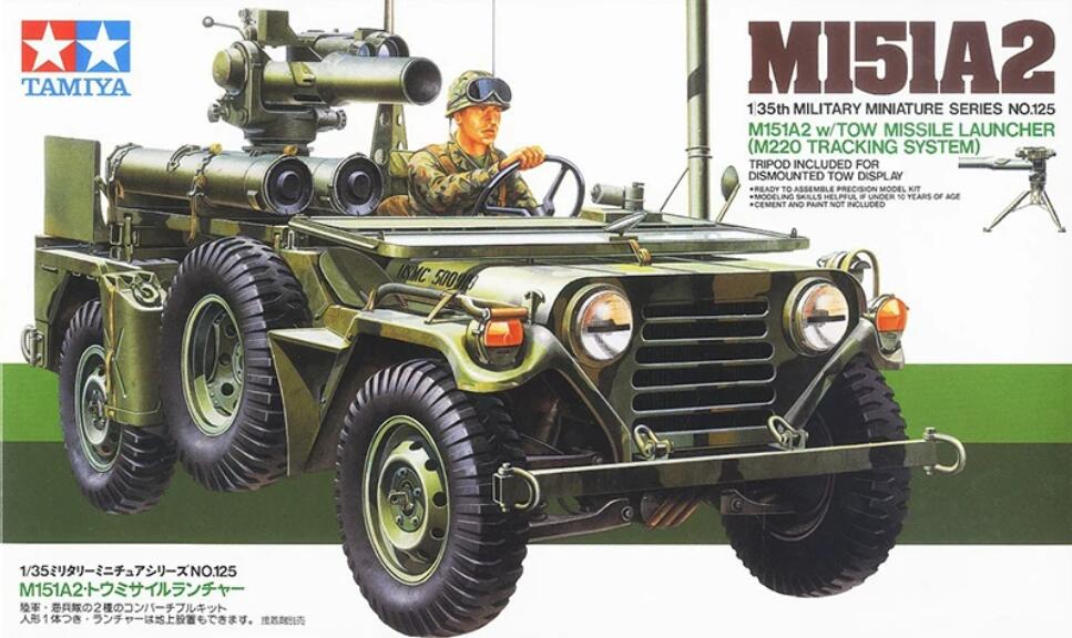 Tamiya 35125 Vietnam U.S. M151A2 Jeep w/Tow Launcher Kit Model kit 1/35