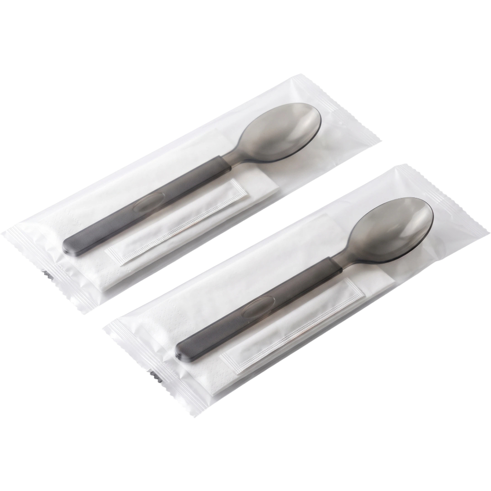 Plastic Spoon + Toothpick + Napkin Set