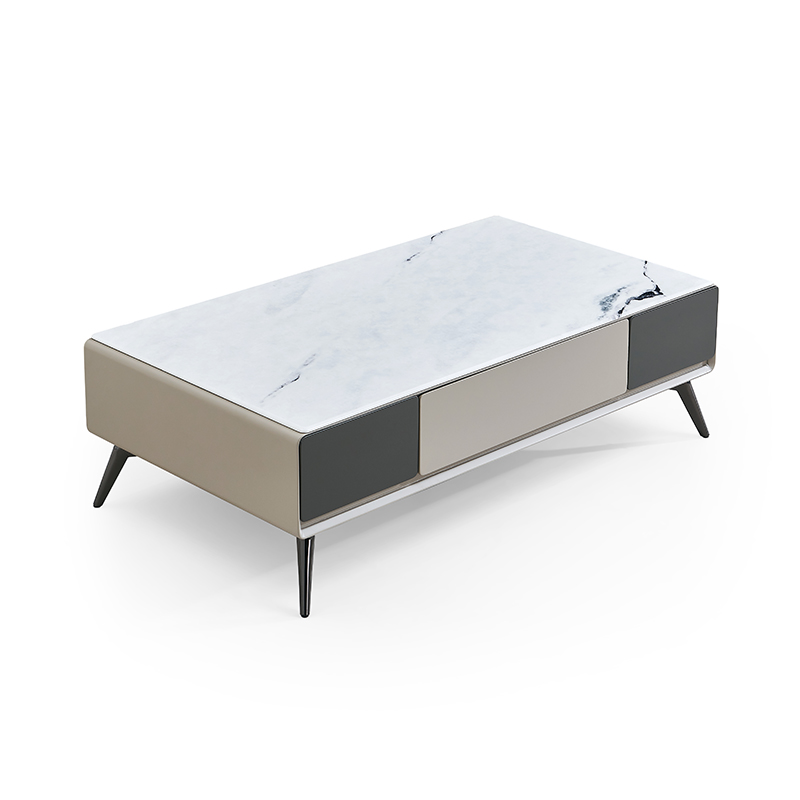 Modern Minimalist Lacquered Storage Coffee Table