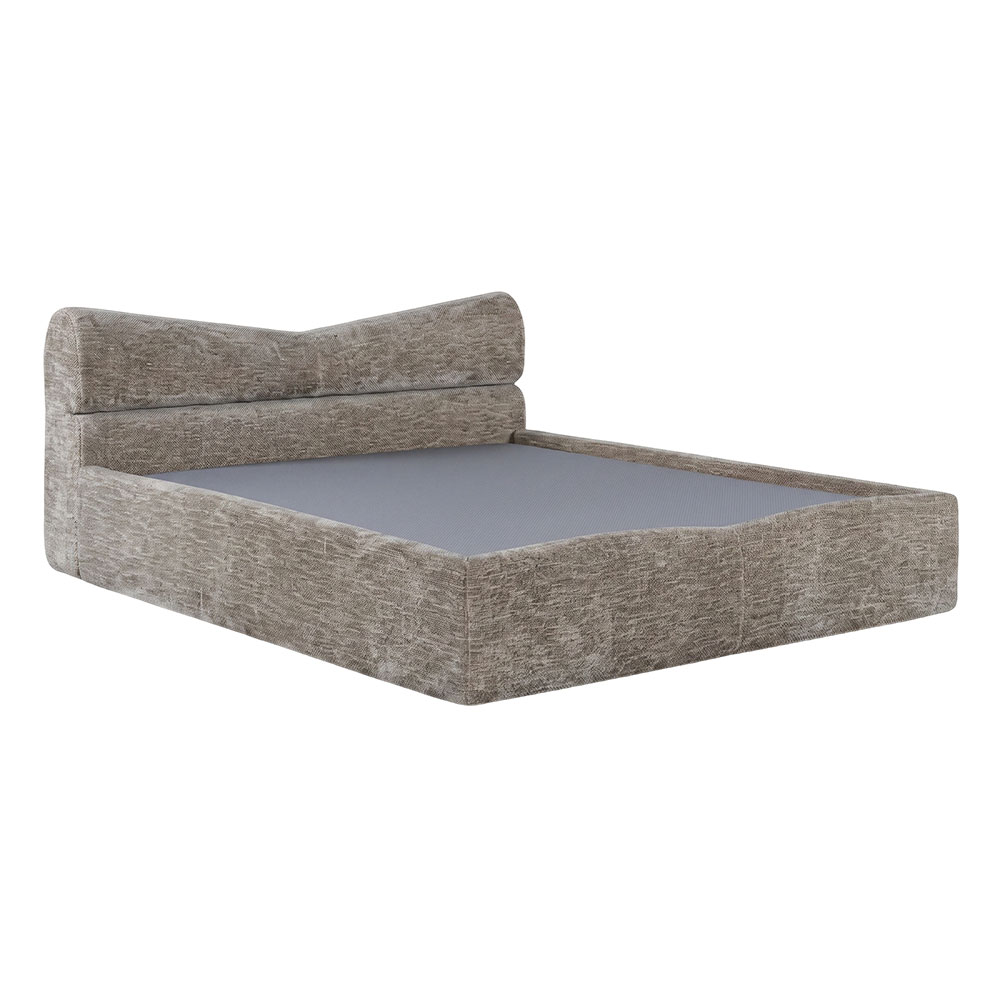 Compressed Upholstered Platform Bed (with storage/headboard)