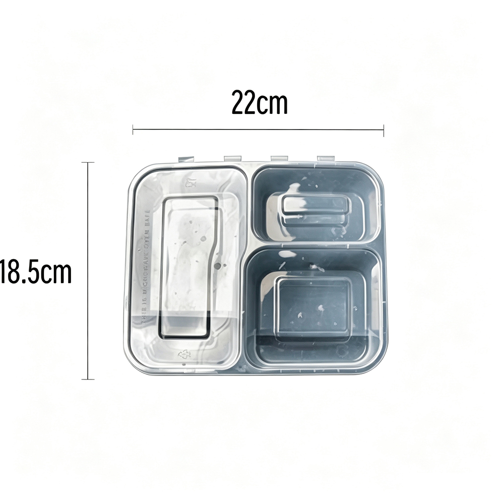 3-Compartment Food Container