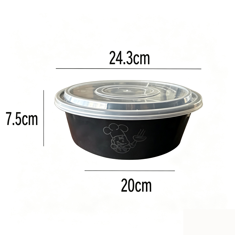 Large Capacity Plastic Round Bowl