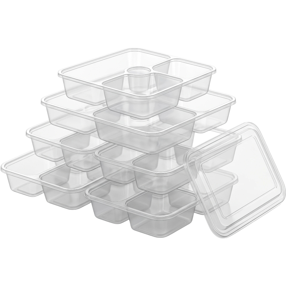 3-Compartment Food Container