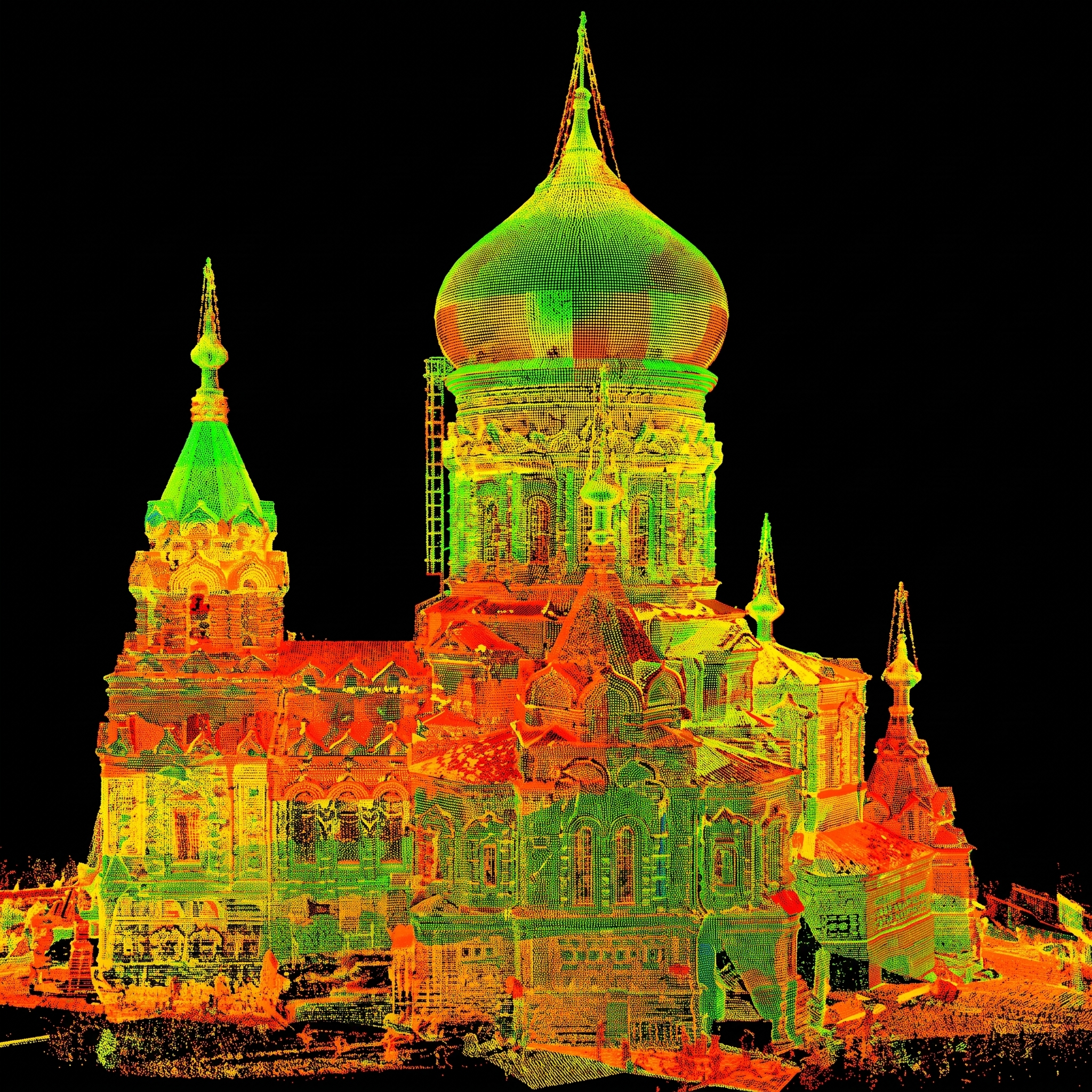 Fine Digital Mapping and Information Processing & Preservation of Cultural Relics