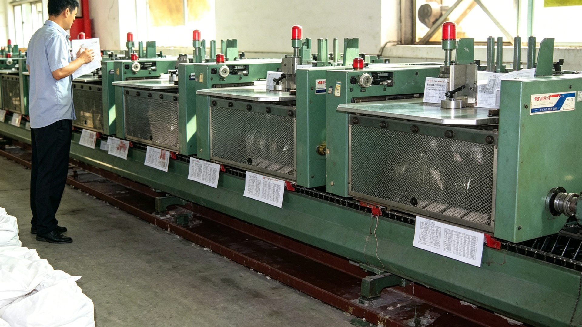 Three-knife trimmer & saddle stitching machine