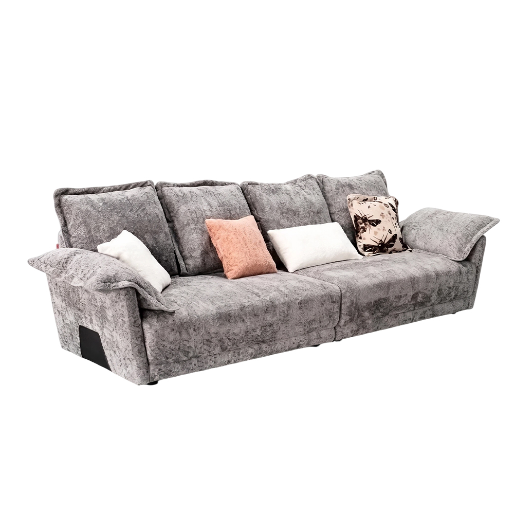 Straight-Row Linen Fabric Sofa