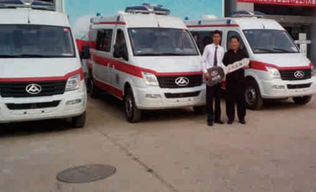 Delivery of 5 Ambulance Vans in 2015