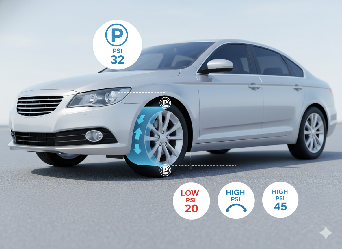 Let me explain what tire pressure is.