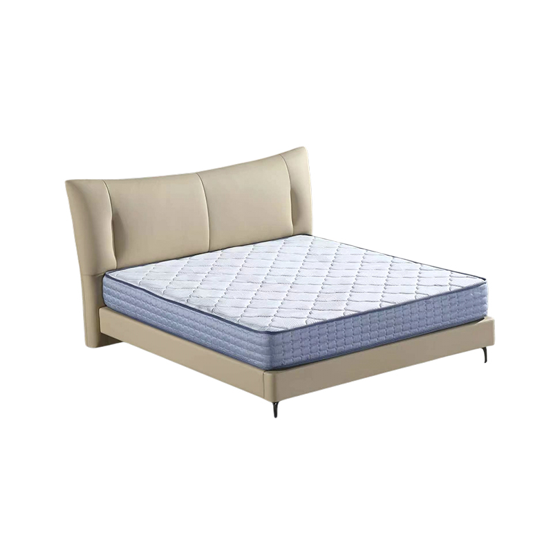 Italian Minimalist Flush-Side Leather Bed for Master Bedroom