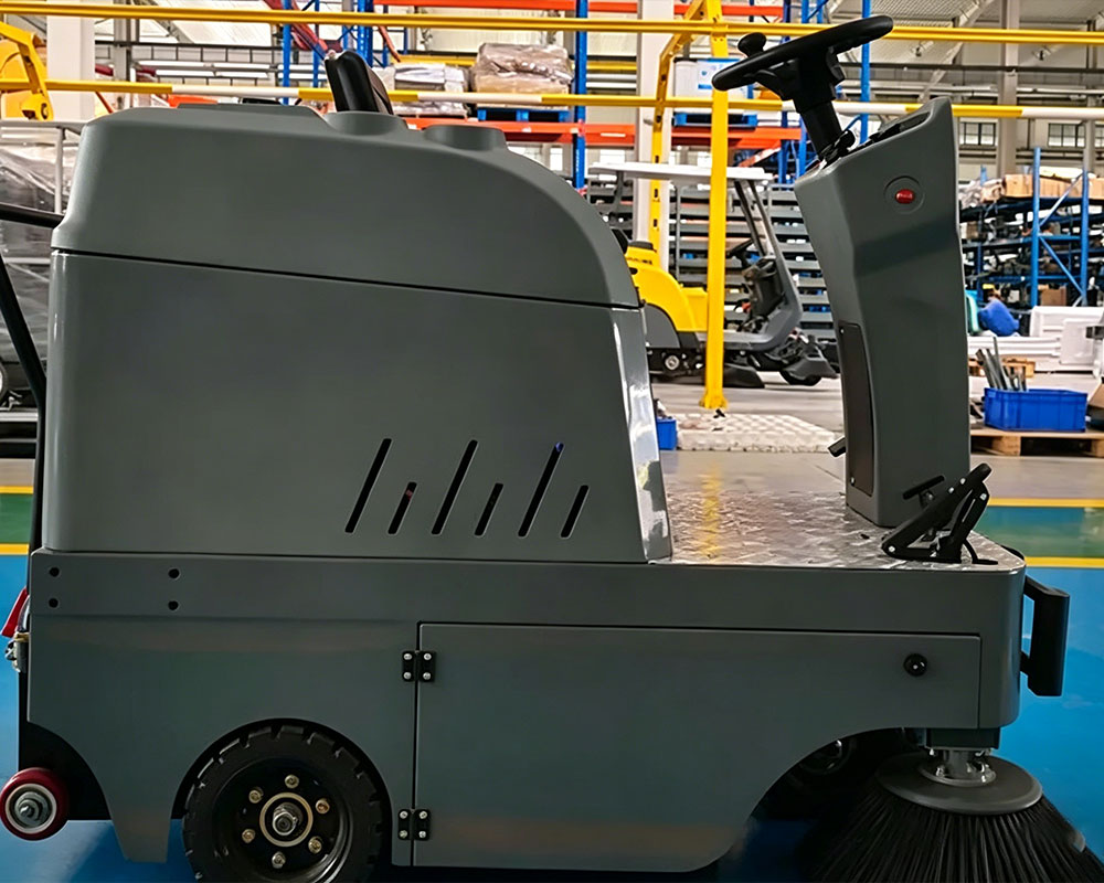 Industrial Ride Sweeper Completed and Ready for Overseas Shipment