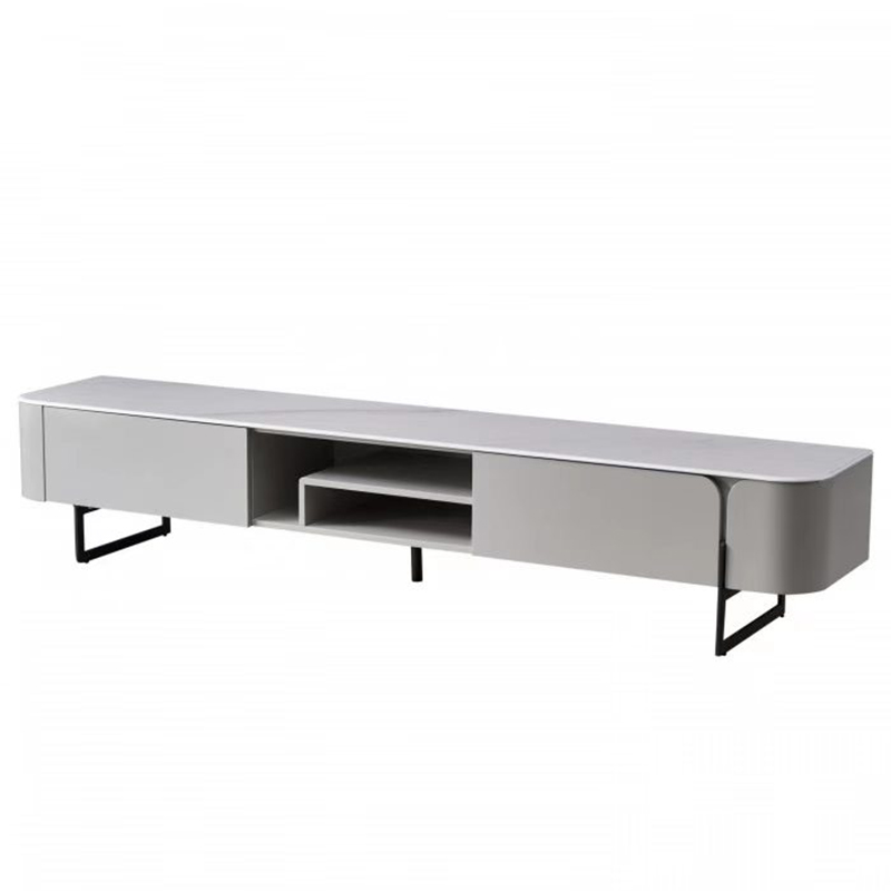 Modern Light Luxury 3D Printed Sintered Stone TV Cabinet
