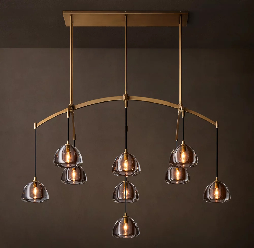Hemisphere Rectangular Chandelier L54