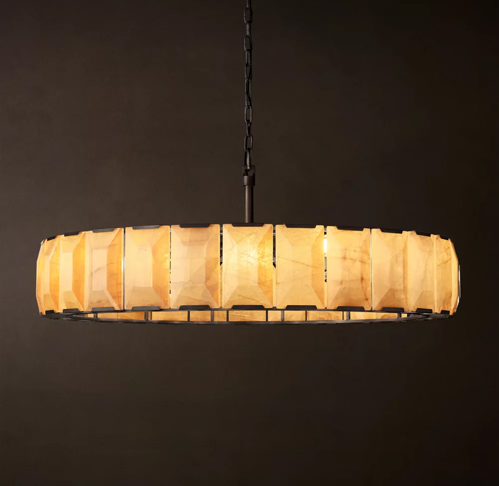Harlow Calcite Round Chandelier Dia. 19