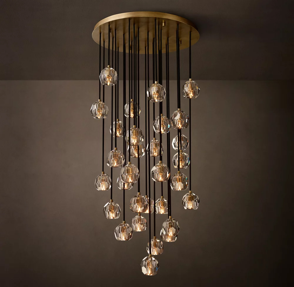 Boule Crystal Round Cluster Chandelier Dia. 14