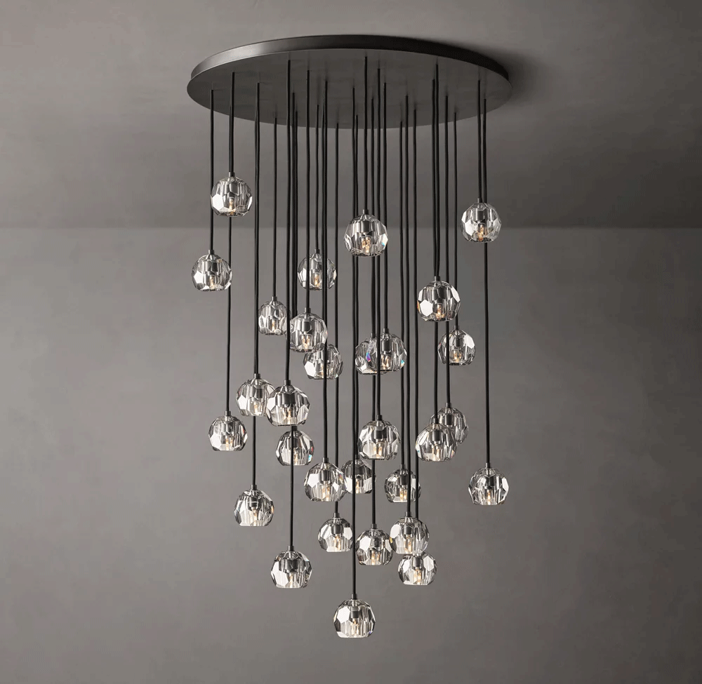Boule Crystal Round Cluster Chandelier Dia. 14