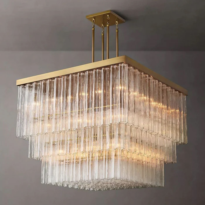 Cielo 3-Tier Square Chandelier L45