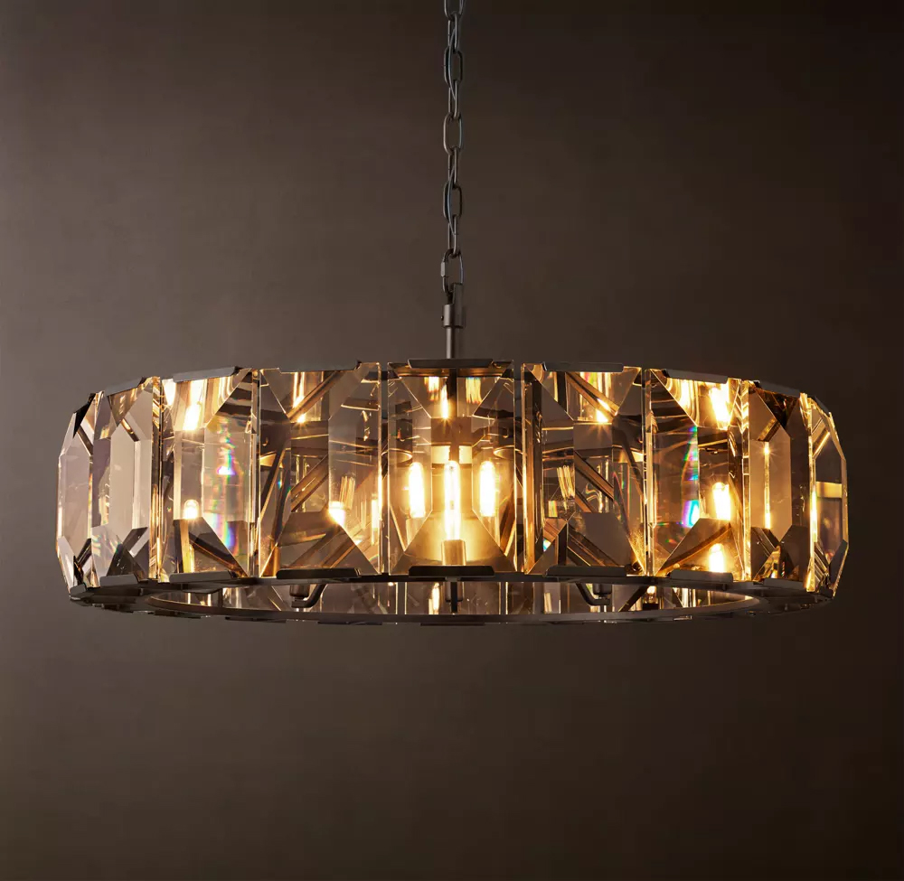 Harlow Crystal Round Chandelier Dia. 19