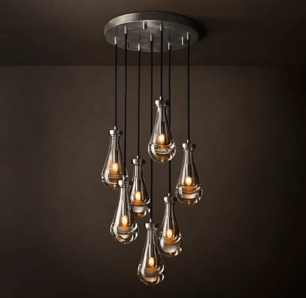 Rain Round Chandelier Dia. 18