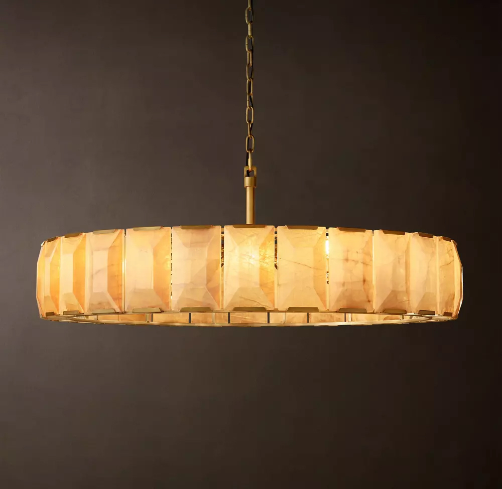 Harlow Calcite Round Chandelier Dia. 19