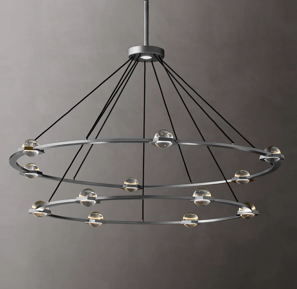 Éclatant 2-Tier Round Chandelier Dia. 48