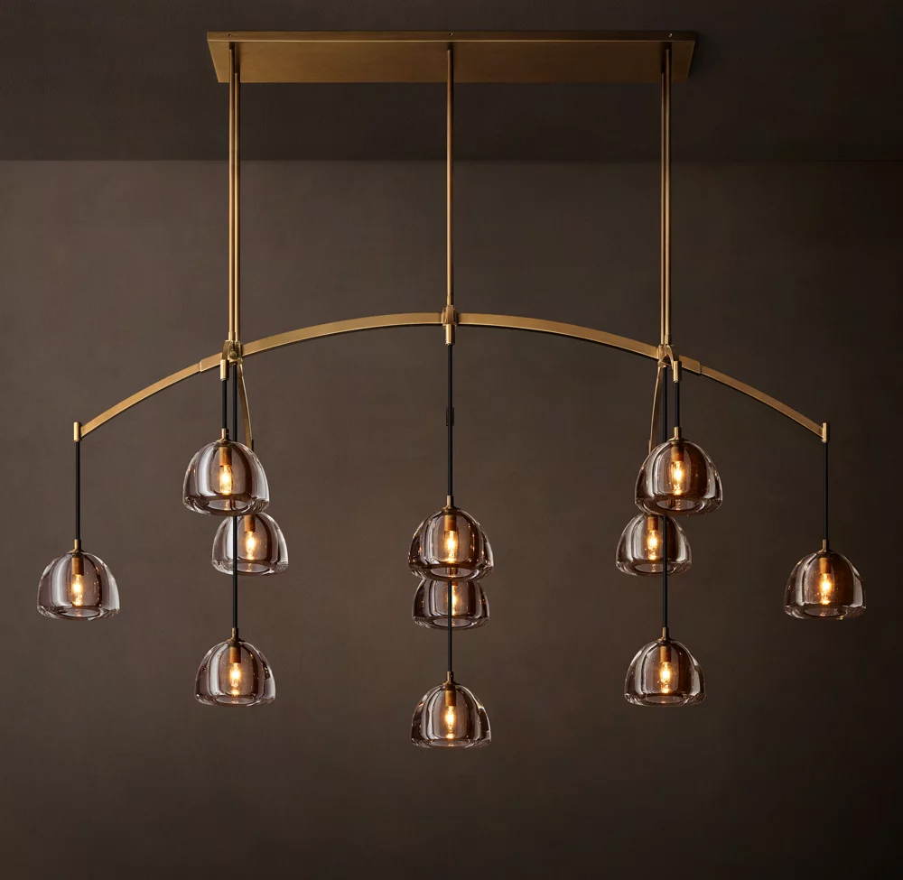 Hemisphere Rectangular Chandelier L54