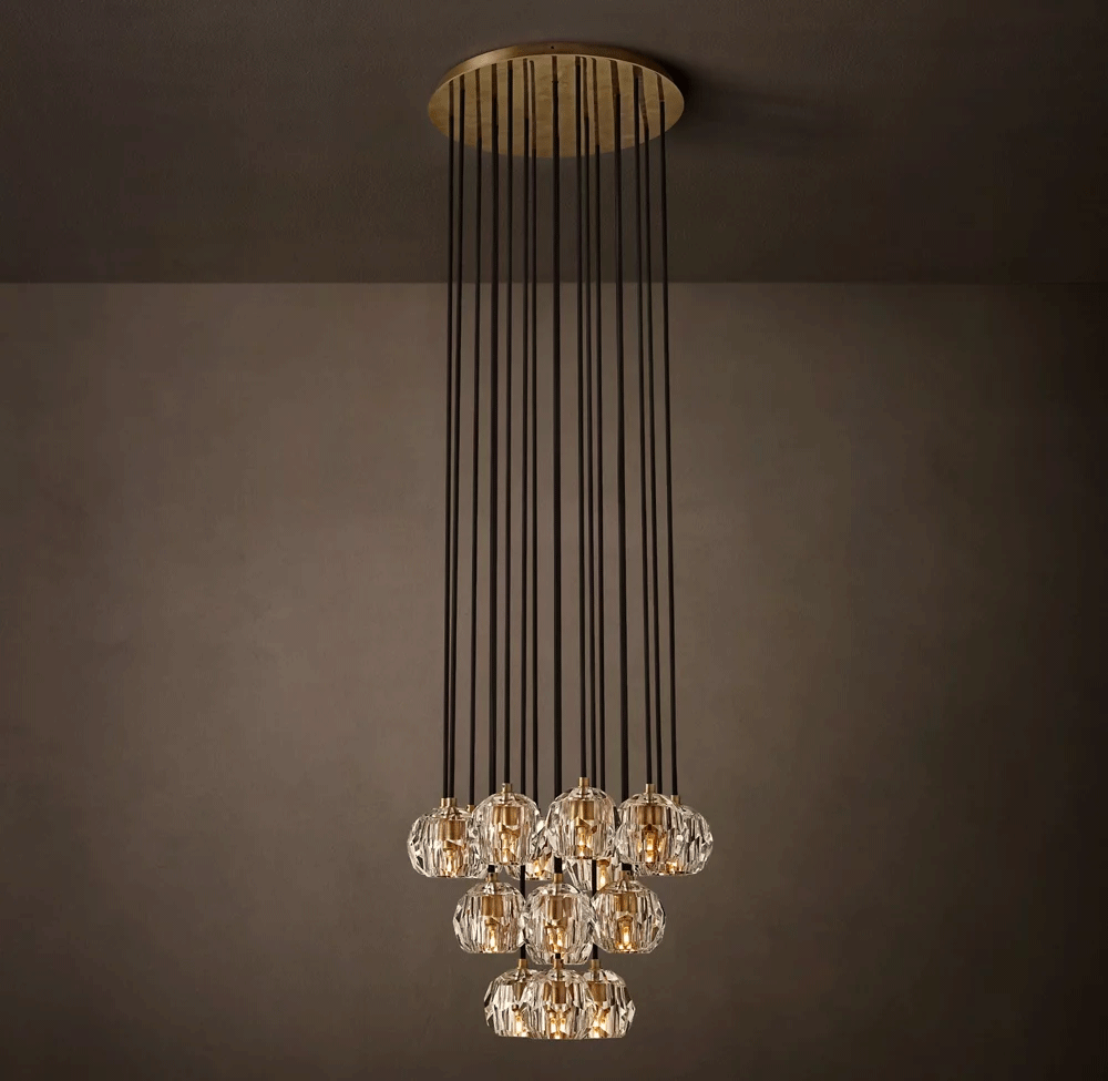 Boule Crystal Round Cluster Chandelier Dia. 14