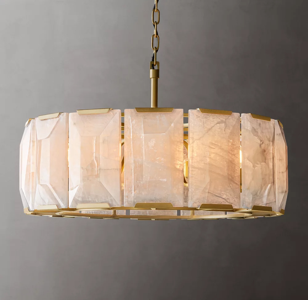 Harlow Calcite Round Chandelier Dia. 19